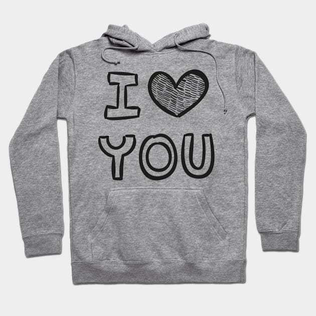 i love you design Hoodie by hamzaben